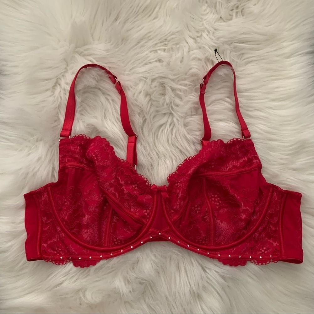 bra n things red la e sexy sheer bra
